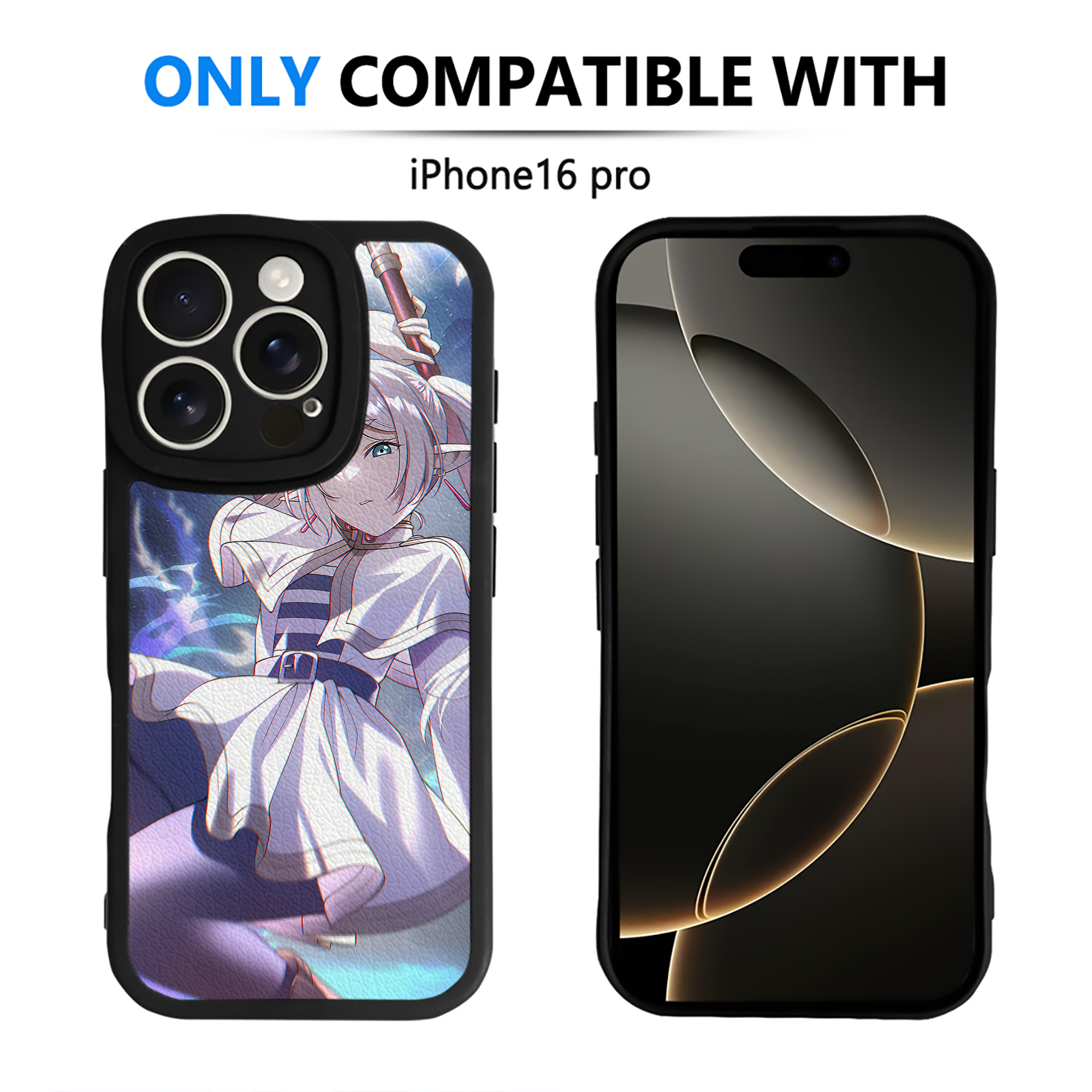（画像用） 葬送のフリーレン Frieren 【iPhone 16シリーズ対応】シリコンスマホケース（レザー調） 材質：シリコン